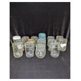 (14) Jelly Jars, (1) Blue Ball Pint Jar