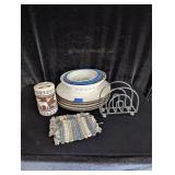 Plates, Bowls, Napkin Holder