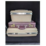 2pc. Samsonite Luggage Set; Leather Brief Case