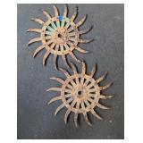 (2) Rotary Hoe Wheels