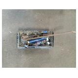 Grease Gun, (2) Old Soldering Irons, Crowbar,