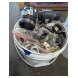 Buckets & Tote of Plumbing Parts: