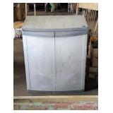 Plastic Storage Cabinet with Contents