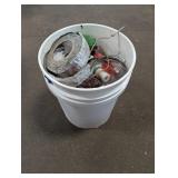 Bucket with Brass Fittings, Hose Clamps,