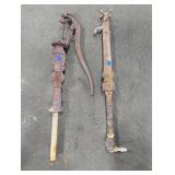 Antique Blue Star Hand Pump and Outdoor Hydrant
