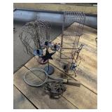 Metal Wall Basket Rack, Well Pulley