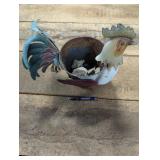Metal Chicken Planter