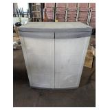 Plastic Storage Cabinet with Contents