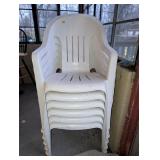 (6) Plastic Outdoor Chairs