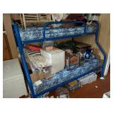 Blue Metal Bunk Bed w/ Full Bottom Bunk and Twin