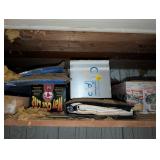 Contents of Hall Closet: Games, Decorations,