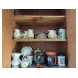 Christmas Dishes, Dishes, Pitcher, Cups,