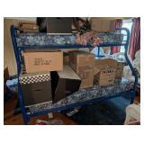 Blue Metal Bunk Bed w/ Full Bottom Bunk and Twin