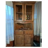 Corner Cabinet with Glass Top Doors