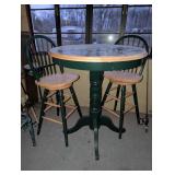 High-top Tile Table with (2) Chairs
