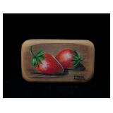 Strawberries Mary Porter Painting on Wood