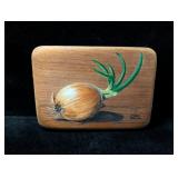 Sprouted Onion Mary Porter Painting on Wood