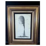 David Frederick Gray Oil & Gas Etched Marble Art