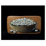Popcorn in Bowl Mary Porter Painting on Wood