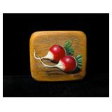 Pair of Radishes Mary Porter Painting on Wood
