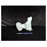 (2) Heavy Glass Paperweight Polar Bears