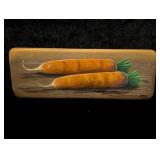 Two Carrots Mary Porter Painting on Wood