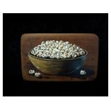 Popcorn in Wooden Bowl Mary Porter Painting