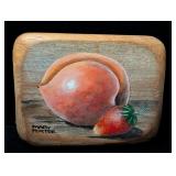 Peach & Strawberry Mary Porter Painting on Wood