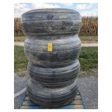 (4) 14L-16.1 6-bolt Implement Tires on Rims