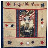 In God We Trust- Threads of Valor Quilt 72" x 80"
