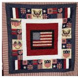 Patriotic Vintage Quilt - 64" x 71"