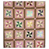 Pink Pinwheel Quilt - 69" x 86"