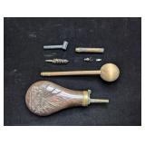 Black Power Flask, Nipple Wrench, Ball Starter,