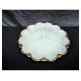 Milk Glass Serving Tray - 10'