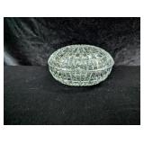 Clear Cut Crystal Trinket Bowl with Lid