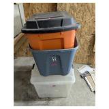 (3) Large Totes with Lids