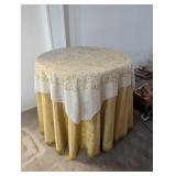 Round Antique Wooden Side Table