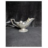 Silver Plate Gravy Boat, Horse Head Shaker,