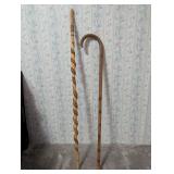 (2) Wooden Canes