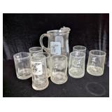 BC Comics Caveman Pitcher & Glass Set