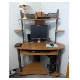 Small Computer Desk with Keyboard Drawer