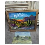 Framed Dessert Scene on Canvas -