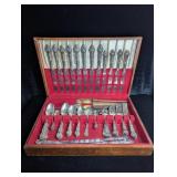Tudor Plate Flatware Set in Wooden Set Box