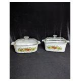 (2) Corningware Casserole Dishes with Lids