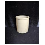 Small White Crock - Cracked