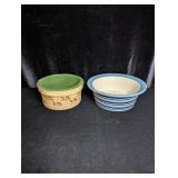 (2) Modern Crock Bowls