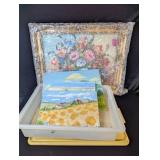 Paintings on Canvas - One is Framed