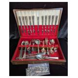 Stainless Steel Flatware in Wooden Case