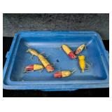 (3) Vintage Wooden JC Higgins Fishing Lures,