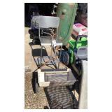 LAWN SPREADER AND STOOL